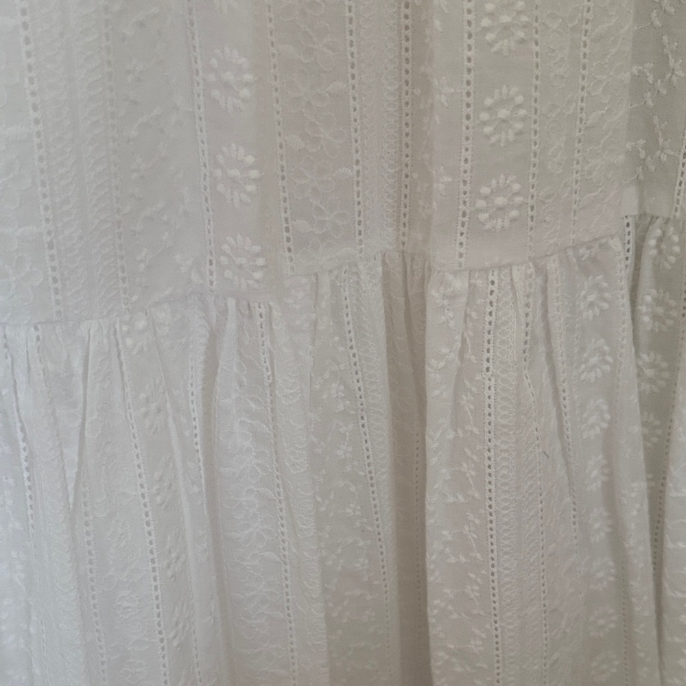CeCe White Ruffle Sleeveless Dress with Racerback Ruffle Design - Picture 7 of 8